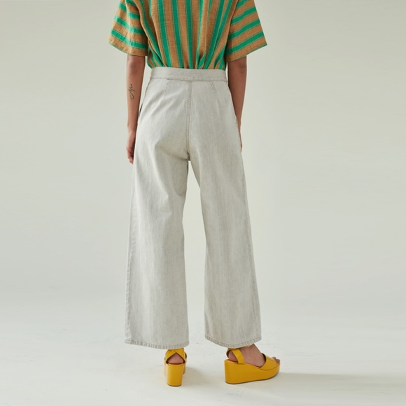 NWT Rachel Comey - Clean Bishop khaki wide leg pants jeans size 2/4, 26/27 - Picture 5 of 9